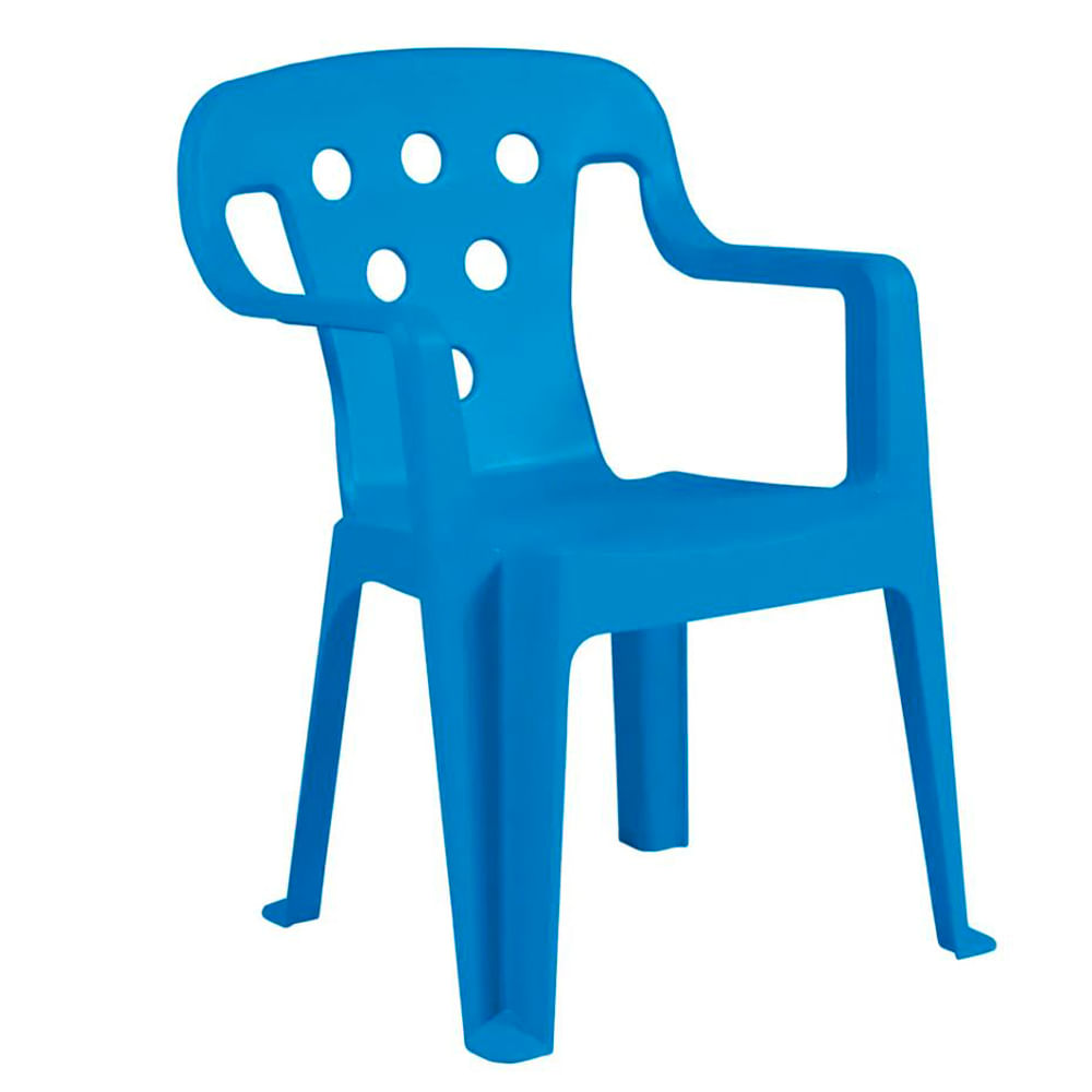 Poltroninha Kids Em Plástico Azul - Mor