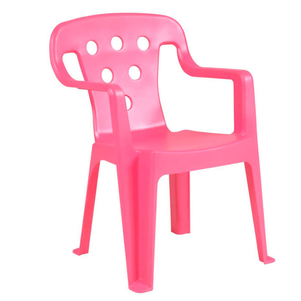 Poltroninha Kids Em Plástico Rosa - Mor