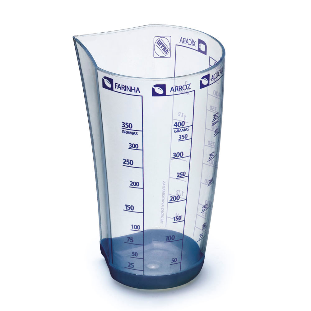 Arthi Copo Medidor de Cristal com Base Emborrachada 500ml