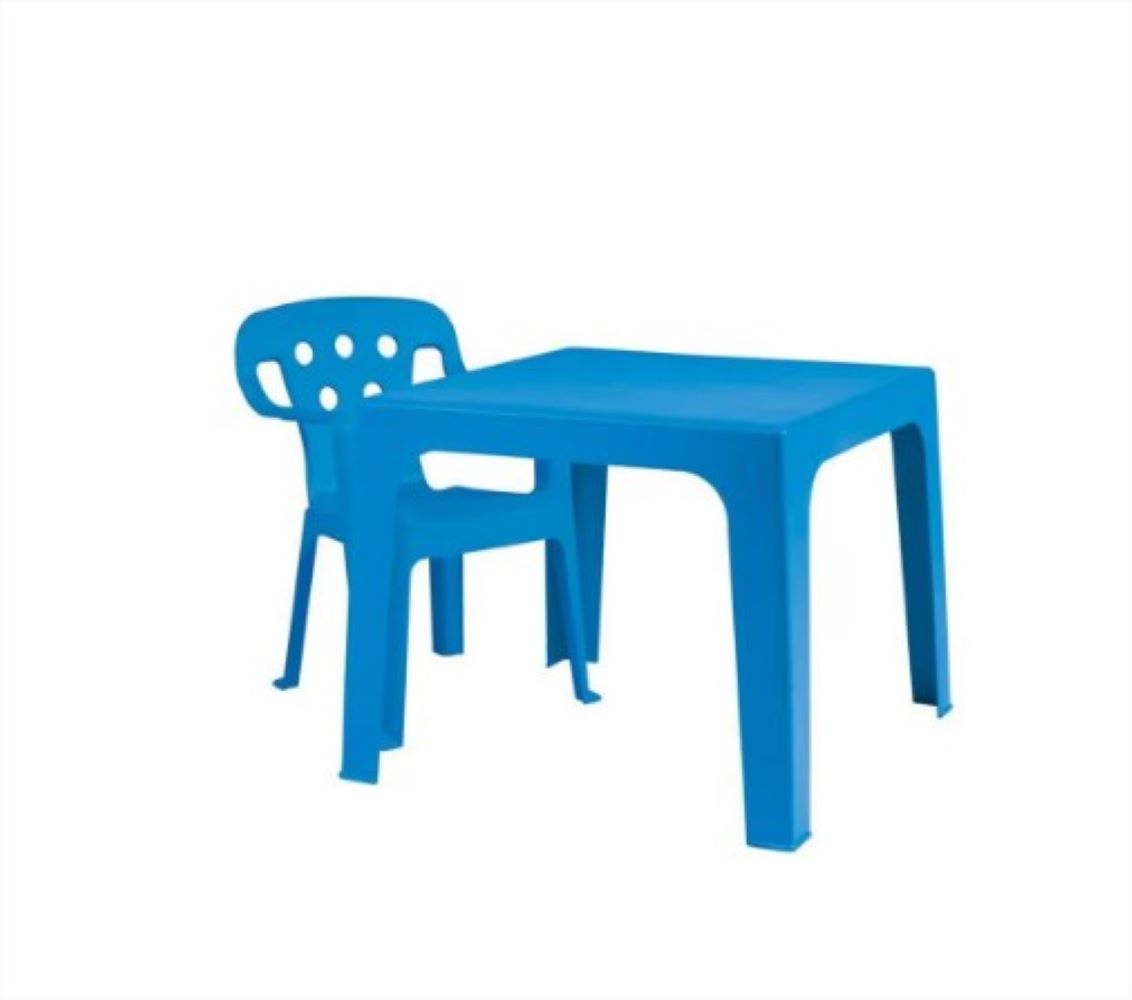 Mesinha + Poltroninha Kids Plástico Azul - Mor