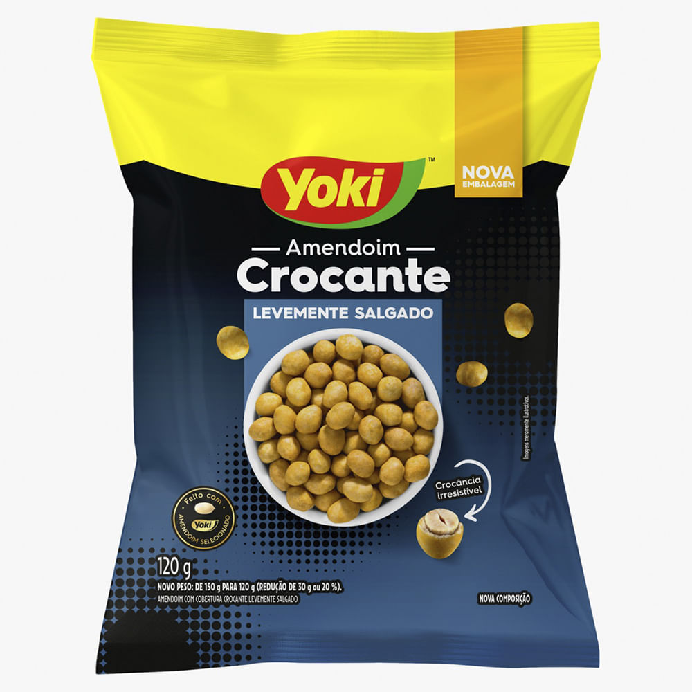 Amendoim Crocante Levemente Salgado 120g 5118 - Yoki