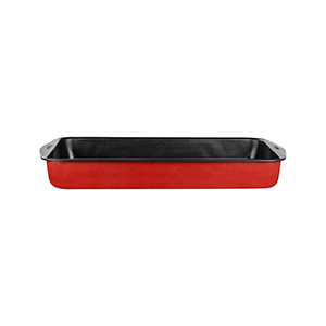Assadeira Retangular Rochedo F2 Antiaderente Interno/Externo Vermelha 23x33,3cm - 5861035903