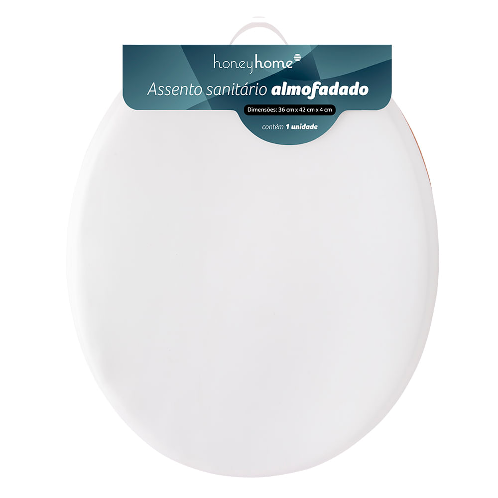 Assento Sanitário Almofadado Branco Ref.LM4371AMB honeyhome