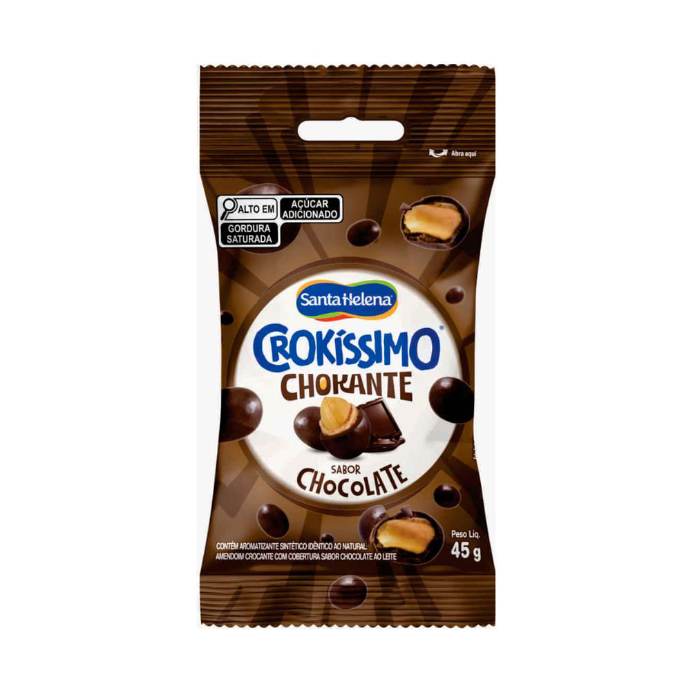Amendoim Crokissimo Chocolate 45g 12572 - Santa Helena