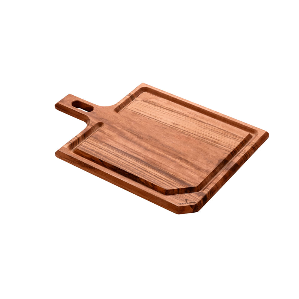 Tábua Para Churrasco Tramontina Retangular Em Madeira Muiracatiara Com Cabo 40x28cm 13908921
