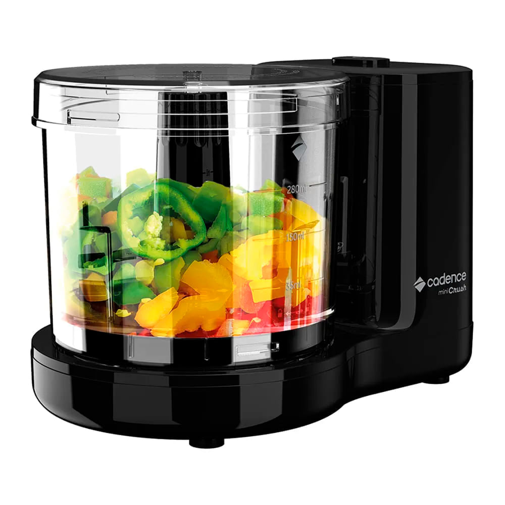 Mini Processador de Alimentos Cadence Crush 127V Preto MPR530