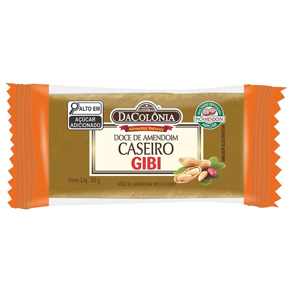 Doce de Amendoim Caseiro Gibi 50g 1822 - Dacolonia